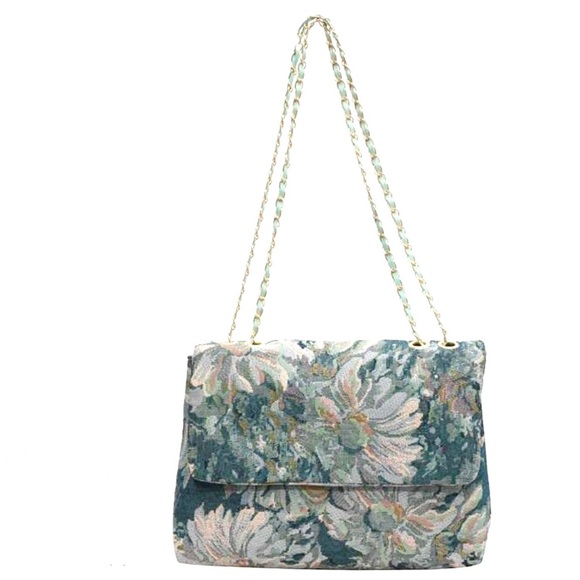 Handbags - Floral Tapestry Crossbody Purse